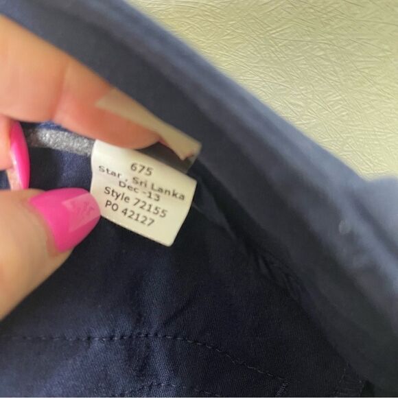 Lilly Pulitzer Jet Set Straight Navy Trousers 10 - Picture 4 of 6